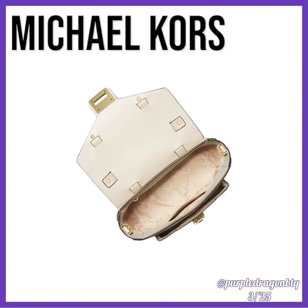 ✨✨✨✨✨SOLD✨✨✨✨✨
MICHAEL KORS MANHATTAN CONTRAST-TRIM LEATHER SATCHEL NWT - Picture 3 of 4